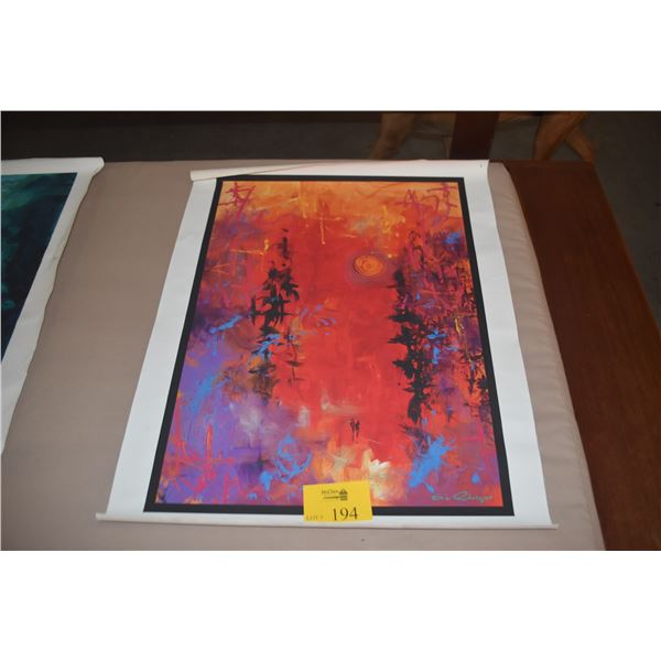 GICLEE ON CANVAS, ABSTRACT; BY ERIC ROBISON (28 1/2" X 35 1/2")