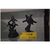 Image 1 : HUMPBACK WHALE SCULPTURE & SEA TURTLE SCULPTURE ON MARBLE BASES (2 PCS)