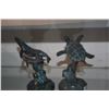 Image 2 : HUMPBACK WHALE SCULPTURE & SEA TURTLE SCULPTURE ON MARBLE BASES (2 PCS)