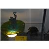Image 1 : HANGING FROG BOWL & WOODEN FROG SCULPTURE (2 PCS)