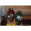 Image 1 : JAPANESE CLOISONNE VASES (ROSE DESIGNS) (2 PCS)