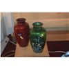 Image 3 : JAPANESE CLOISONNE VASES (ROSE DESIGNS) (2 PCS)