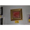 Image 1 : FRAMED ACRYLIC ON CANVAS TITLED "HEART"; SIGNED LONA (13 1/2" X 13 1/2")