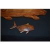 Image 3 : VINTAGE MONKEYPOD "PIG" TRAY (27 1/2" X 10") & CARVED FISH, MARKED "HAWAII"  (2 PCS)