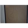 Image 2 : FRAMED DRAWING, SEATED NUDE FEMALE; SIGNED ELLEN GLASGOW (19" X 24 1/2")