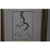 Image 2 : FRAMED STYLIZED DRAWING OF A TREE BRANCH BY LARISSA HOLT (21 1/2" X 24 3/4")