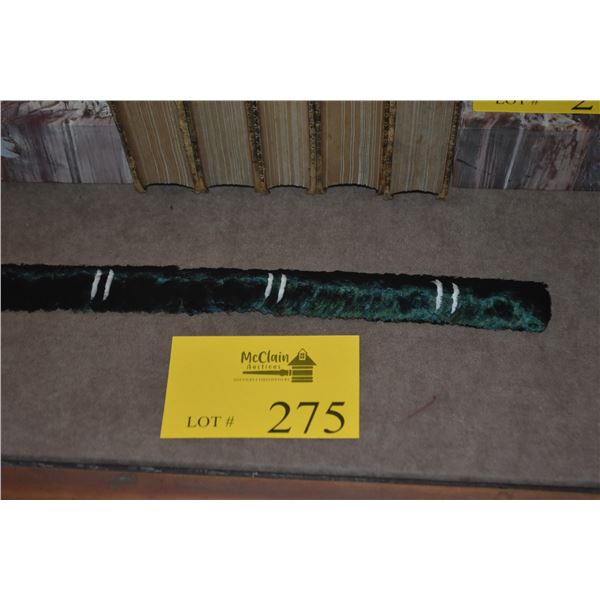 FEATHER HAT BAND, RARE BLACK PHEASANT (25 1/2")