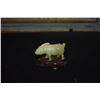 Image 2 : SERPENTINE JADE CARVED PIG ON STAND