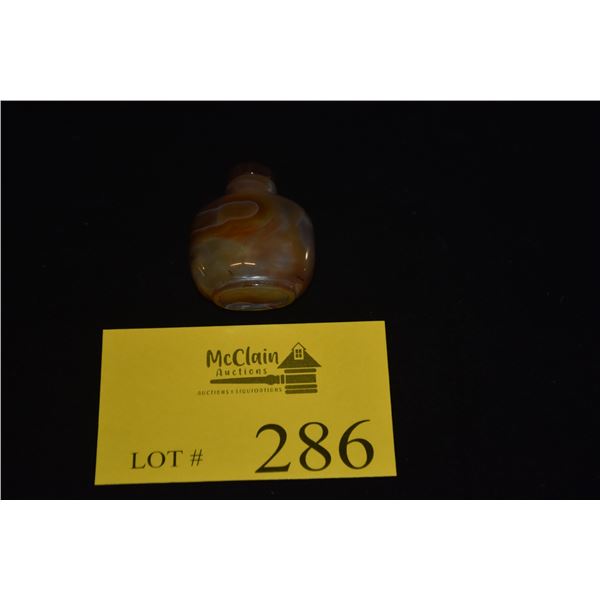 CARVED AGATE SNUFF BOTTLE