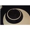 Image 2 : 10 1/4" HIGA CERAMIC PLATE, BLACK W/WHITE GLAZE STROKES (10 1/4" X 1 1/2")