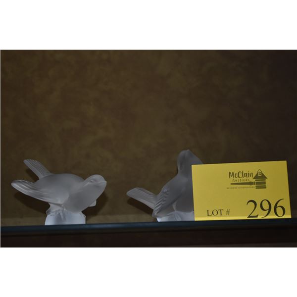 LALIQUE CRYSTAL BIRDS (2 PCS)