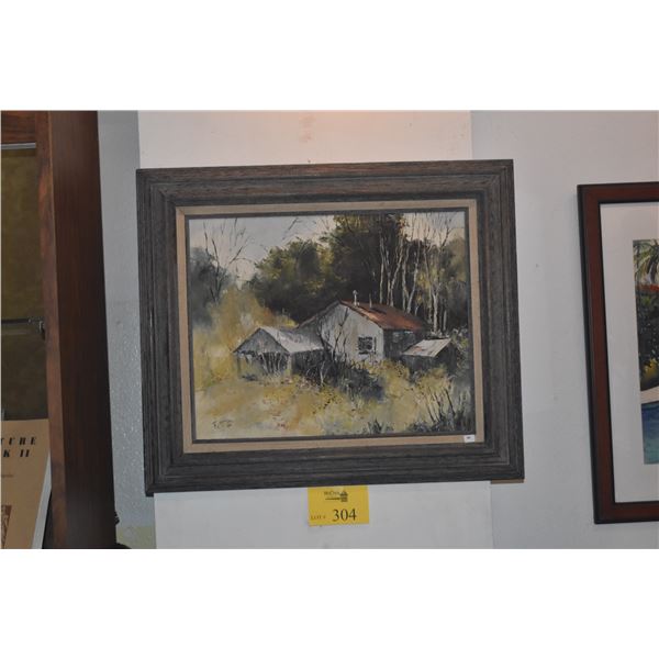 FRAMED OIL ON CANVAS; SIGNED FETTIG (27" X 23")