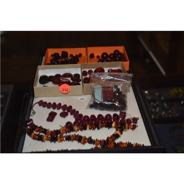 COLLECTION OF AMBER BEADS