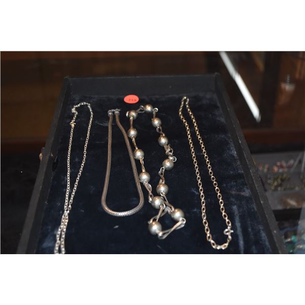 STERLING SILVER NECKLACES (99.6 GTW) (4 PCS)