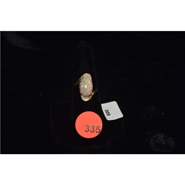 14K OPAL & DIAMOND RING (5.5 GTW)