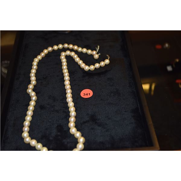 CULTURED PEARL (9-10 MM) STRANDS (NEEDS CLASP (73 PEARLS)