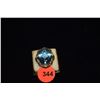 Image 2 : ANTIQUE 14K 2-TONE GOLD BLUE STONE RING (6.9 GTW)