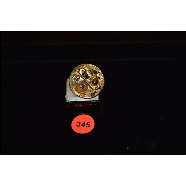 14K (TESTED) DIAMOND (EST .30 CTW) MODERNIST RING (13.1 GTW)