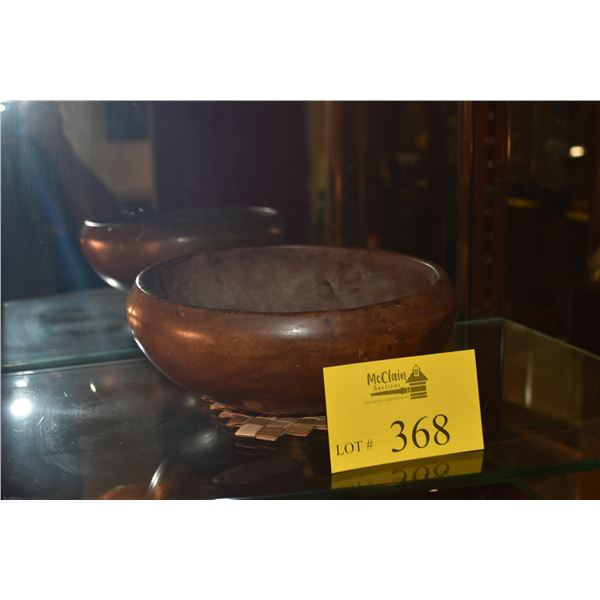 HAWAIIAN KOU BOWL W/BLOCK REPAIR ON BOTTOM (9" X 4 1/4")