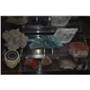 Image 2 : COLLECTION OF GEODE, SLABS & MINERAL SPECIMENS (9 PCS) (DOES NOT INCLUDE STAND)
