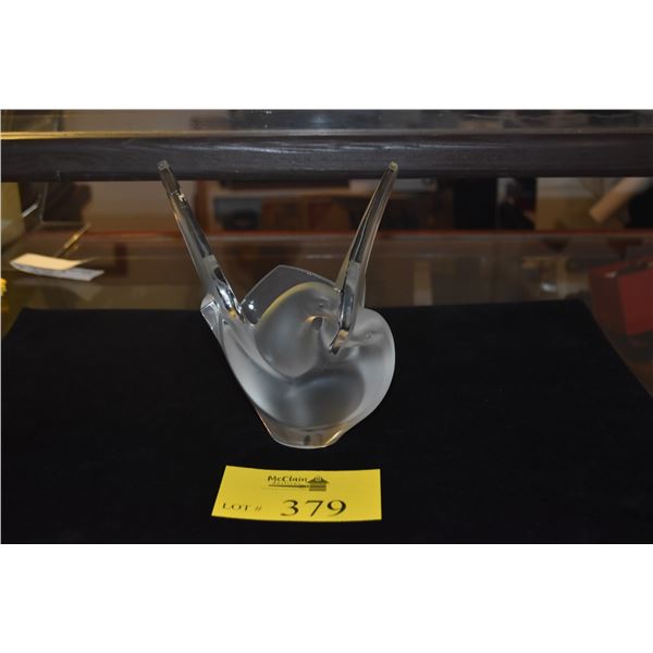 LALIQUE SYLVIE SWAN 8" FLOWER VASE