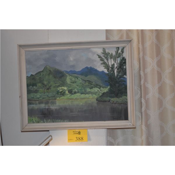 FRAMED OIL ON BOARD, WINDWARD SIDE; SIGNED HM CASSIDY (24 1/2" X 18 3/4")