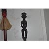 Image 3 : WOODEN STAFF W/FEMALE FIGURE & SPEAR W/MINERAL EYES (2 PCS)