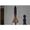 Image 5 : WOODEN STAFF W/FEMALE FIGURE & SPEAR W/MINERAL EYES (2 PCS)