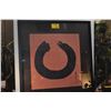 Image 1 : FRAMED ENSO CIRCLE-JAPANESE KANJI CALLIGRAPHY ART; SIGNED (42 1/2" X 44 1/2")