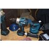 Image 3 : COLLECTION OF MAKITA TOOLS: SAWZALL, GRINDER, DRILL, ORBITAL SANDER, MULTI TOOL, MISC. BLADES, CHARG
