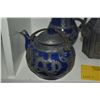 Image 3 : PEWER LIQUOR POT, METAL & CERAMIC TEAPOTS (3 PCS)