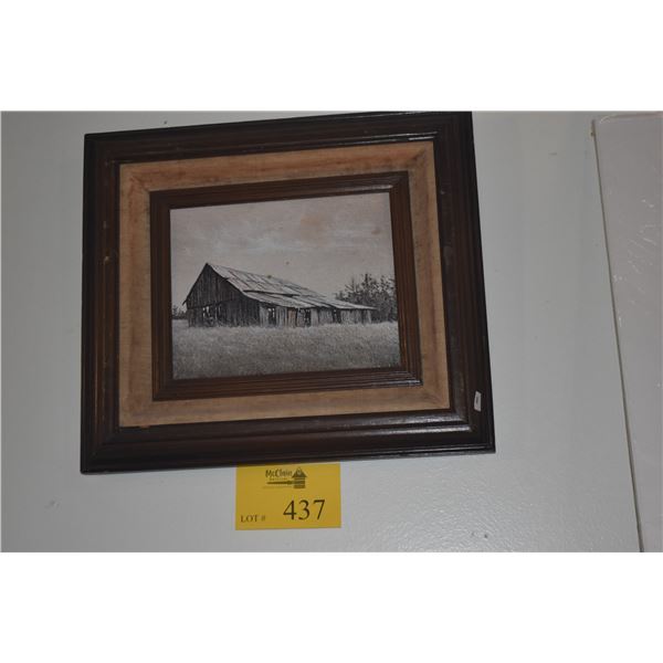FRAMED OIL ON ART BOARD, OLD BARN; SIGNED J. DOODY (17" X 15")