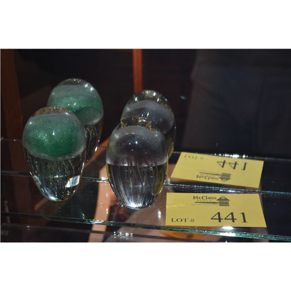 PAPERWEIGHT W/JELLY FISH (2 PCS)