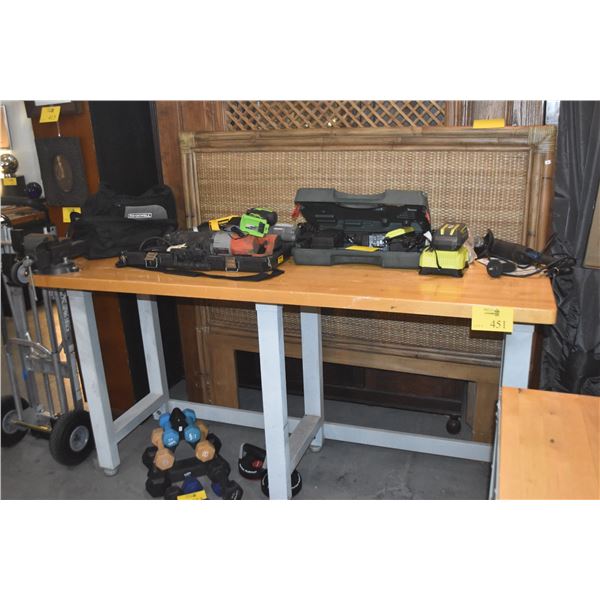 WORK BENCH W/VICE (72" X 25" X 38")