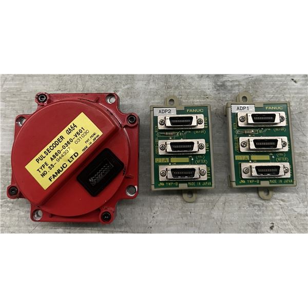 Lot of (3) Fanuc Adaptors & Pulsecoder
