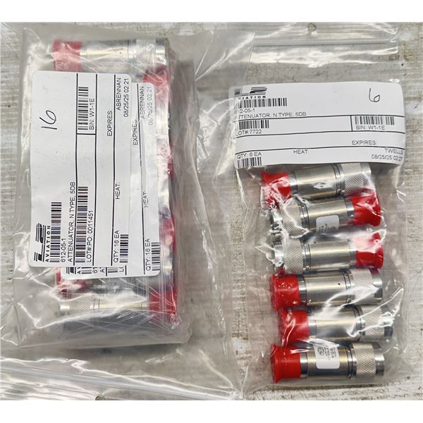 Lot of (22) Aviation #612-05-1 Attenuator, N Type, 5DB