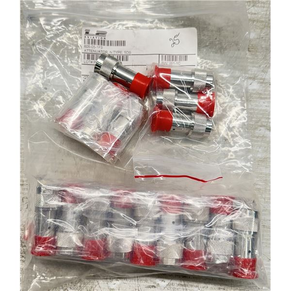 Lot of (25) Aviation #605-05-1F3 Attenuator, N Type, 5DB