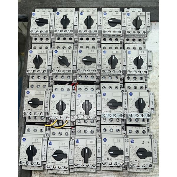 Lot of (20) Allen Bradley #140M-D8N-C10/C Circuit Breakers