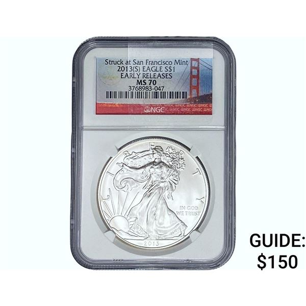 2013[S] Silver Eagle NGC MS70 Early Releases