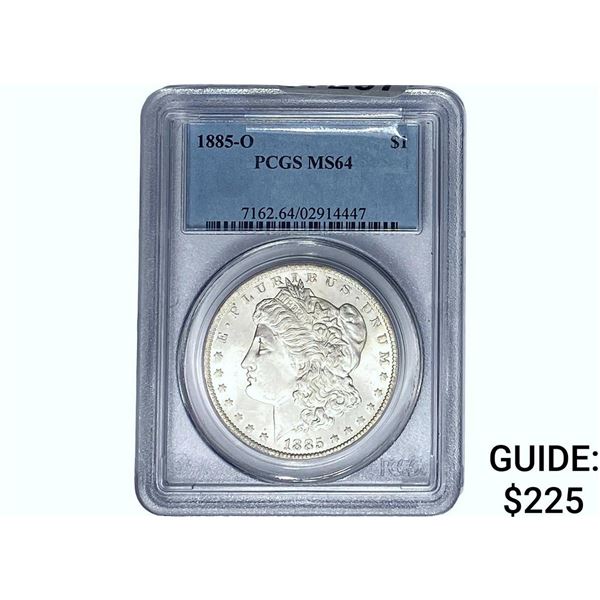1885-O Morgan Silver Dollar PCGS MS64