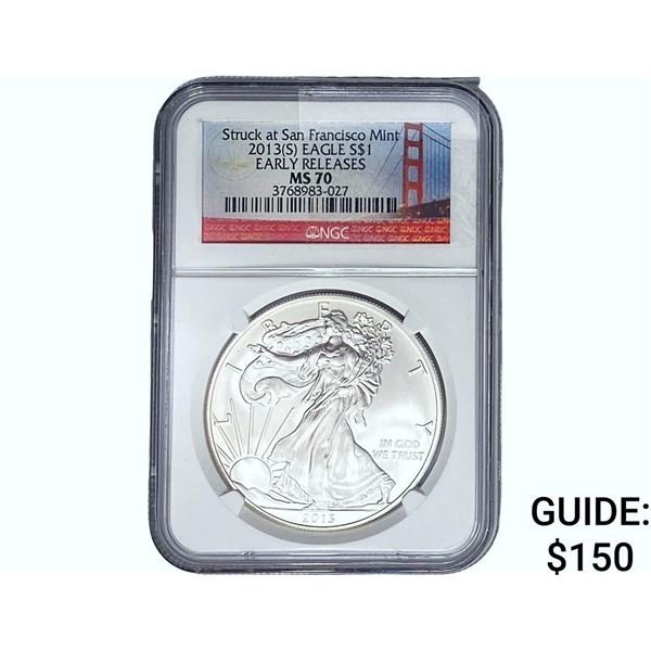 2013[S] Silver Eagle NGC MS70 Early Releases