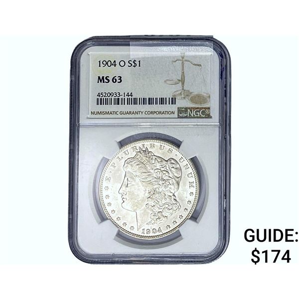 1904-O Morgan Silver Dollar NGC MS63
