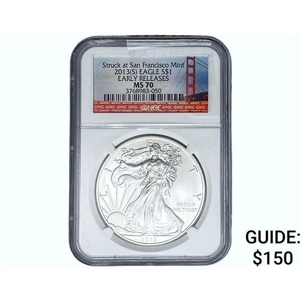2013[S] Silver Eagle NGC MS70 Early Relases