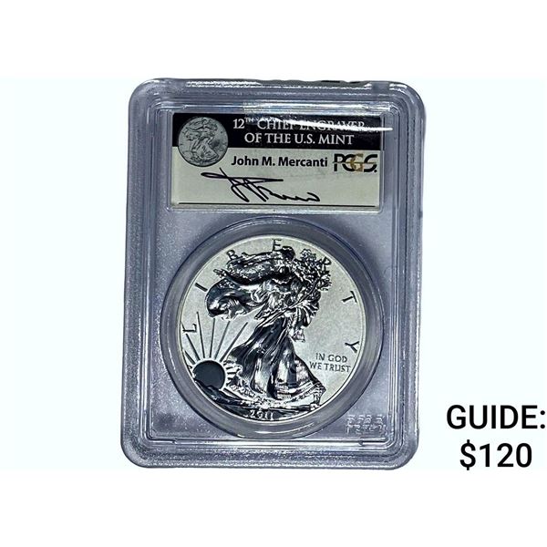 2011-P Silver Eagle PCGS PR70 25th Anniv.