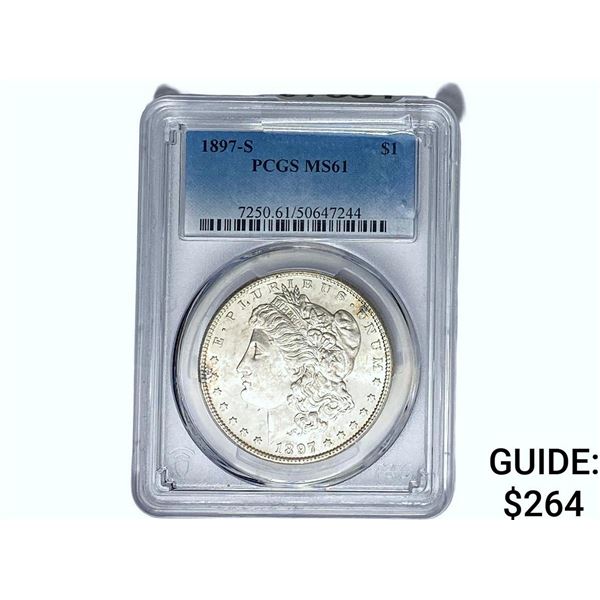 1897-S Morgan Silver Dollar PCGS MS61
