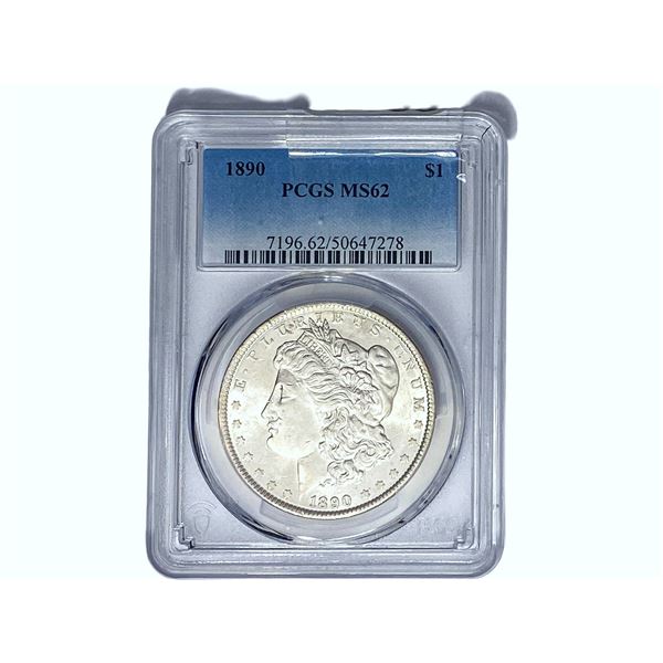 1890 Morgan Silver Dollar PCGS MS62