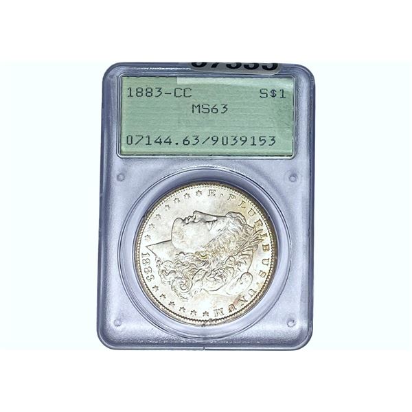 1883-CC Morgan Silver Dollar PCGS MS63