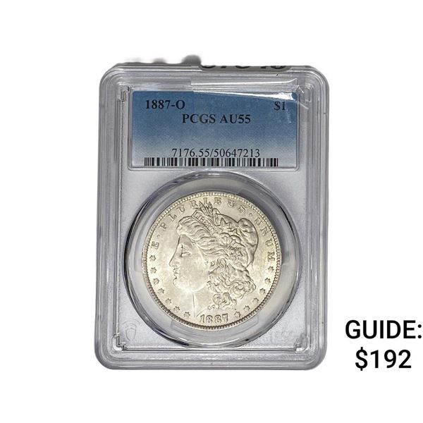 1887-O Morgan Silver Dollar PCGS AU55