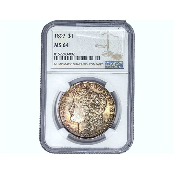 1897 Morgan Silver Dollar NGC MS64
