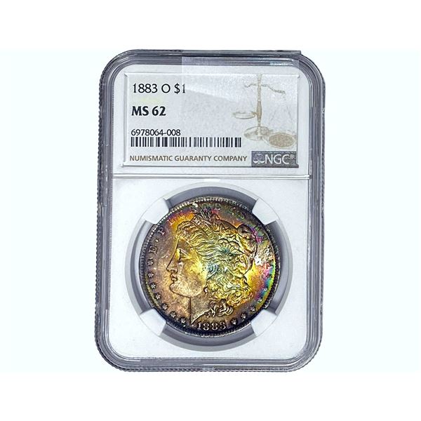 1883-O Morgan Silver Dollar NGC MS62